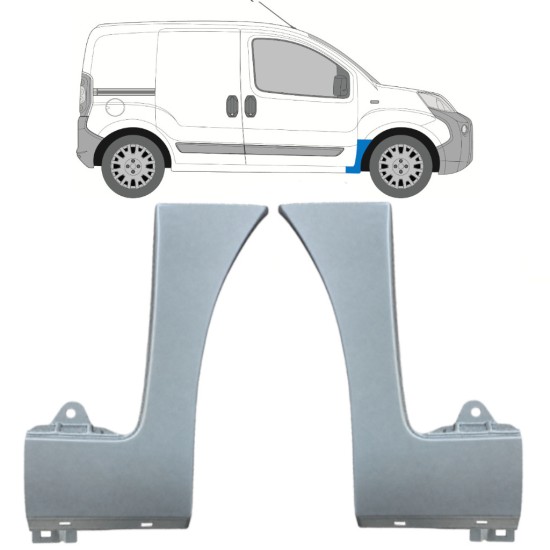 Reparaturblech Kotflügel vorne für Peugeot Bipper 2007-2017 / Links+Rechts 16946