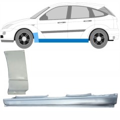 Voll schweller + Reparaturblech Kotflügel vorne für Ford Focus 1998-2004 / Links / Satz 8734