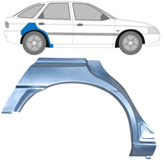 Ford Escort 1995 2000 3 Tür Voll Schweller Reparaturblech Rechts Easyparts 0378