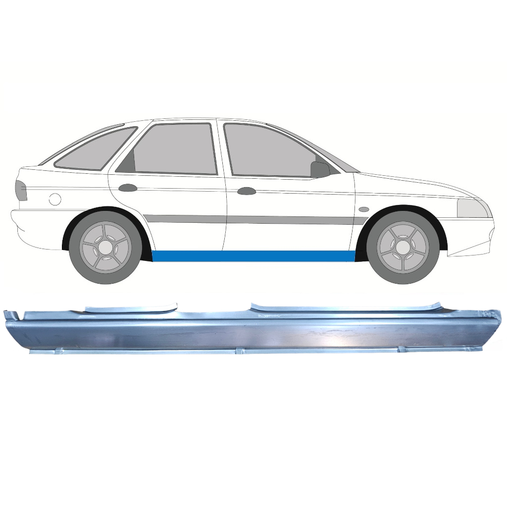 Ford Escort 1995 2000 5 Tür Voll Schweller Reparaturblech Rechts Easyparts 0164