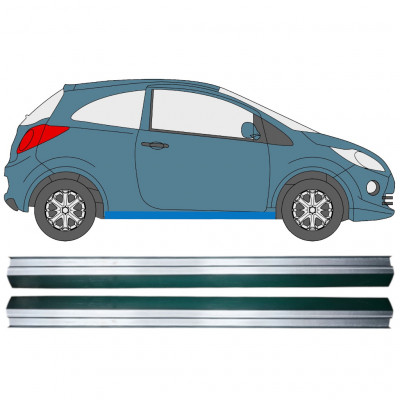 Reparaturblech unterer Schweller für Ford Ka 2008-2016 / Links+Rechts / Links = Rechts (symmetrisch) / Satz 12945