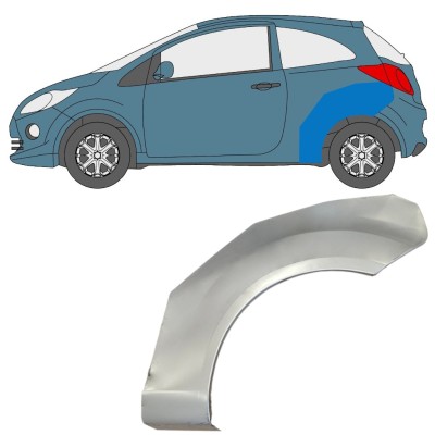 Reparaturblech Kotflügel hinten für Ford Ka 2008-2016 / Links 15064