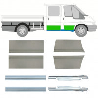 FORD TRANSIT 2000-2013 DOPPEL KABINE SCHWELLER REPARATURBLECH + TÜR REPARATURBLECH / SATZ