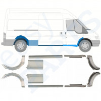 FORD TRANSIT 2000-2013 LANG RADLAUF REPARATURBLECH + SCHWELLER REPARATURBLECH / SATZ