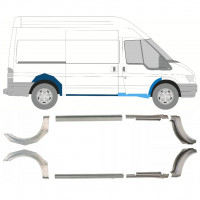 FORD TRANSIT 2000-2013 RADLAUF REPARATURBLECH + SCHWELLER REPARATURBLECH / RECHTS + LINKS MITTEL / SATZ