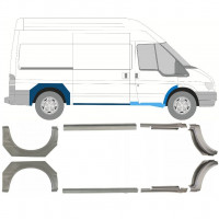 FORD TRANSIT 2000-2013 RADLAUF REPARATURBLECH + SCHWELLER REPARATURBLECH / RECHTS + LINKS / SATZ