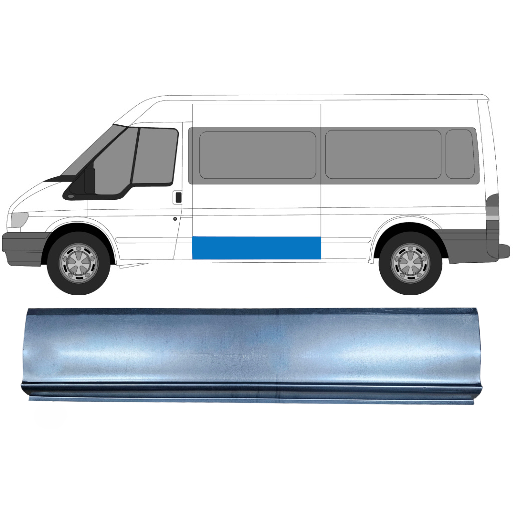 FORD TRANSIT 2000- M/LANG SEITENWAND REPARATURBLECH LOW
