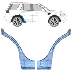Reparaturblech Kotflügel hinten für Land Rover Freelander 2006-2016 / Links+Rechts / Satz 10659