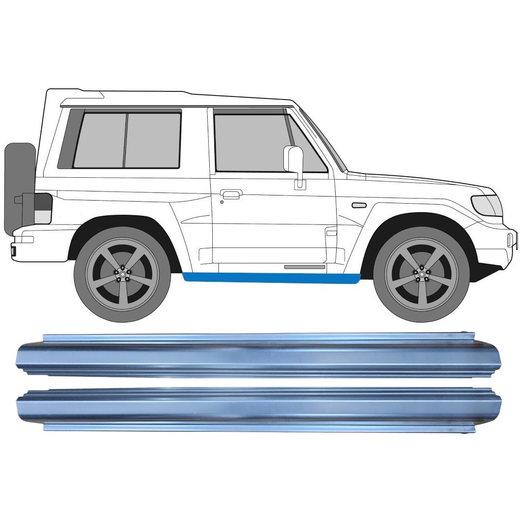 Reparaturblech Schweller Für Hyundai Galloper 1991-2003 / Satz 11366