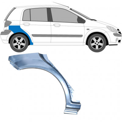 HYUNDAI GETZ 2002-2010 5 TÜR RADLAUF REPARATURBLECH / RECHTS