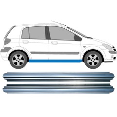Reparaturblech Schweller für Hyundai Getz 2002-2010 / Links+Rechts / Satz 11370