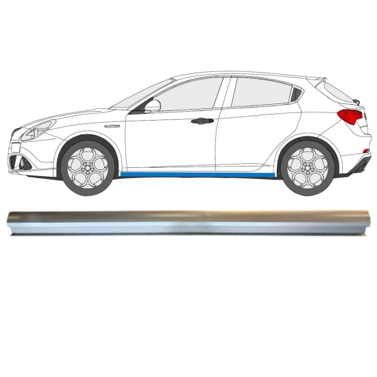 Reparaturblech unterer Schweller für Alfa Romeo Giulietta 2010-2020 / Links 15003 Reparaturblech unterer Schweller für Alfa Romeo Giulietta 2010-2020 / Links 15003