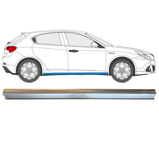 Reparaturblech unterer Schweller für Alfa Romeo Giulietta 2010-2020 / Rechts 15002 Reparaturblech unterer Schweller für Alfa Romeo Giulietta 2010-2020 / Rechts 15002