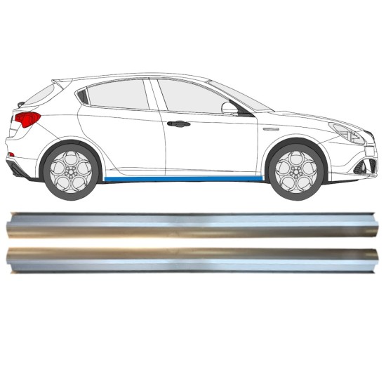 Reparaturblech unterer Schweller für Alfa Romeo Giulietta 2010-2020 / Links+Rechts / Satz 15004 Reparaturblech unterer Schweller für Alfa Romeo Giulietta 2010-2020 / Links+Rechts / Satz 15004