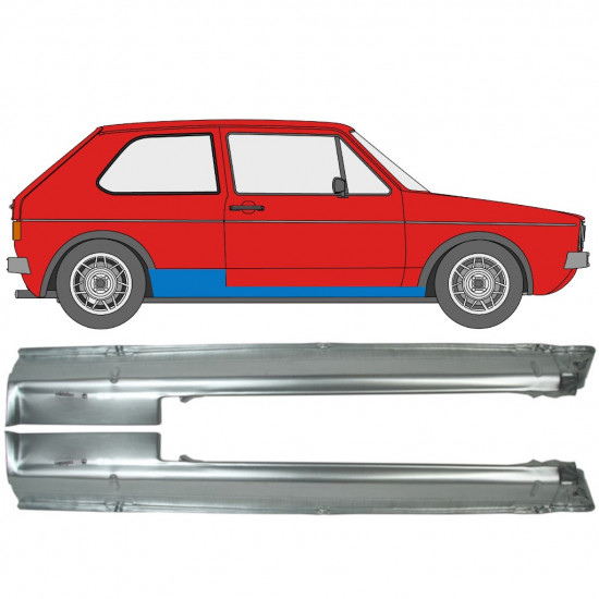 VW GOLF 1 1974- 3 TÜR SCHWELLER REPARATURBLECH / SATZ
