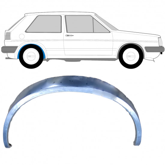 VW GOLF 2 1982- HINTEN INNEN RAD RADLAUF REPARATURBLECH / RECHTS