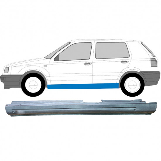 VW GOLF 3 1991- 5 TÜR SCHWELLER REPARATURBLECH / LINKS