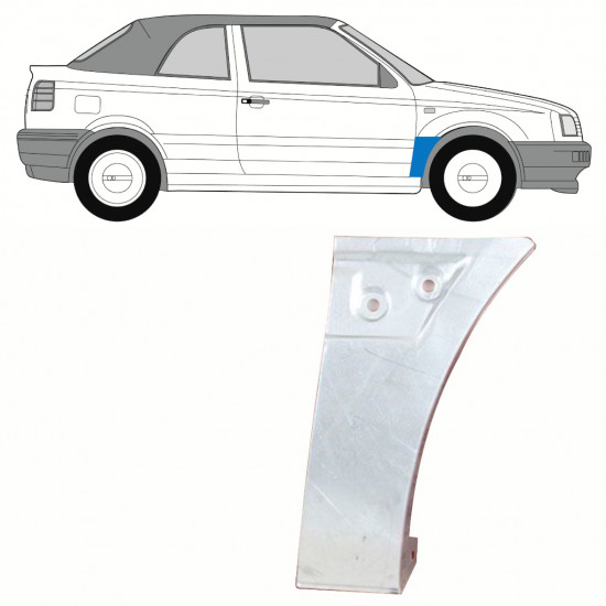 VW GOLF 3 1993-1998 CABRIO VORNE KOTFLÜGEL REPARATURBLECH / RECHTS