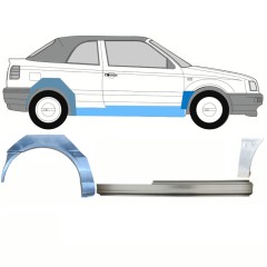 Reparaturblech Schweller + vorderer + hinterer Kotflügel für Volkswagen Golf 3 1991-1998 / Rechts / CABRIO / Satz 12566