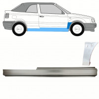 VW GOLF 3 1993-1998 CABRIO VORNE KOTFLÜGEL REPARATURBLECH + SCHWELLER REPARATURBLECH / SATZ / RECHTS