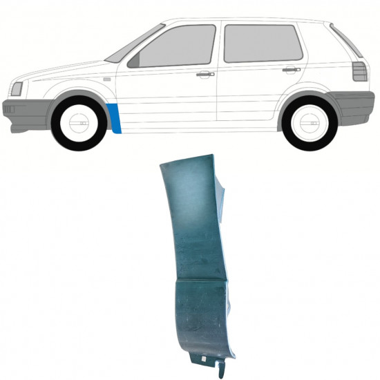 Reparaturblech Kotflügel vorne für Volkswagen Golf 3 1991-1998 / Links 12978