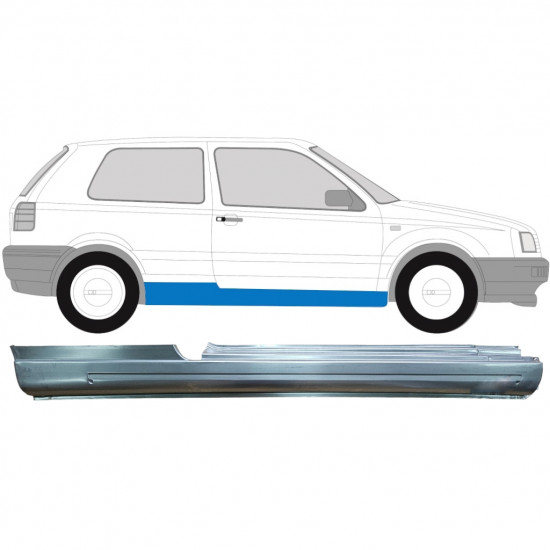 VW GOLF 3 1991- 3 TÜR SCHWELLER REPARATURBLECH / RECHTS