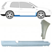 VW GOLF 4 1997- 3 TÜR SCHWELLER REPARATURBLECH + VORNE KOTFLÜGEL REPARATURBLECH / RECHTS