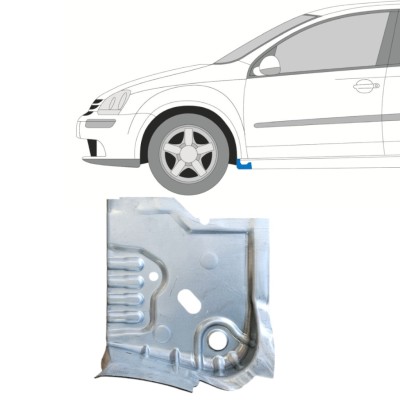 Schweller-Reparaturblech unter der Tür für Volkswagen Golf 5 2003-2009 / Links 14907