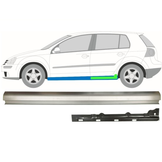 Reparaturblech innen + außen Schweller für Volkswagen Golf 5 2003-2009 / Links / Satz 11709