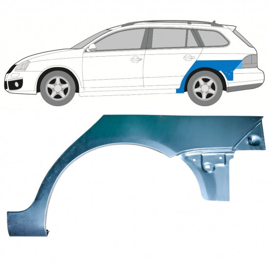 Reparaturblech Kotflügel hinten für Volkswagen Golf 5 Variant 2007-2010 / Links 12906
