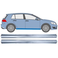 Reparaturblech Schweller für Volkswagen Golf 7 2012- / Links+Rechts / Satz 12454