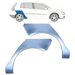 Reparaturblech Kotflügel hinten für Volkswagen Golf 5 2003-2009 / Links+Rechts / Satz 10092
