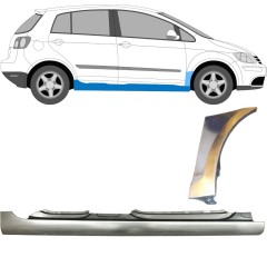 Voll schweller + Reparaturblech Kotflügel vorne für Volkswagen Golf Plus 2005-2013 / Rechts / Satz 10380