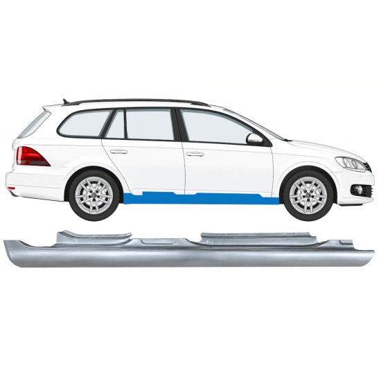 Voll schweller für Volkswagen Golf 6 2008-2013 / Rechts / COMBI 17047