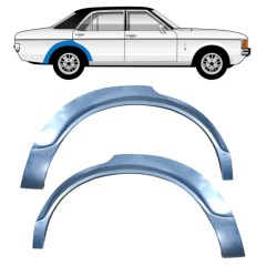 Reparaturblech Kotflügel hinten für Ford Granada 1972-1977 / Links+Rechts / Satz 11030