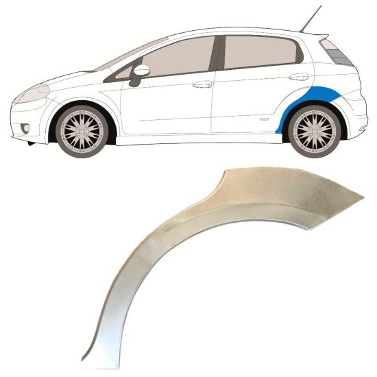 Reparaturblech Kotflügel hinten für Fiat Grande Punto Evo 2005- / Links 14760