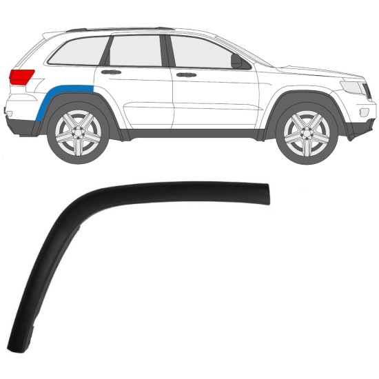 Seitenleiste Kotflügel hinten für Jeep Grand Cherokee 2010-2021 / Rechts 15849