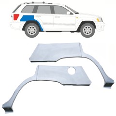 Reparaturblech Kotflügel hinten für Jeep Grand Cherokee 2004-2010 / Links+Rechts / Satz 10657