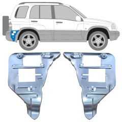 Reparaturblech Befestigung hinterer Stoßstange für Suzuki Grand Vitara 1997-2005 / Links+Rechts / Satz 11701