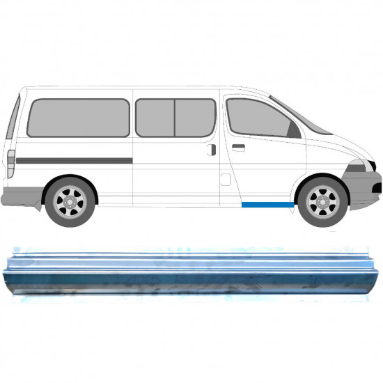 TOYOTA HIACE 1995-2006 SCHWELLER REPARATURBLECH / RECHTS = LINKS