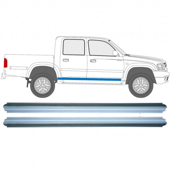 TOYOTA HILUX 2001-2005 SCHWELLER REPARATURBLECH / RECHTS = LINKS / SATZ ZWEI