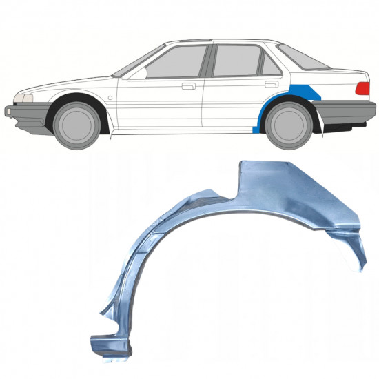 Reparaturblech Kotflügel hinten für Honda Accord 1985-1989 / Links 7598