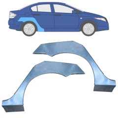Reparaturblech Kotflügel hinten für Honda City 2008-2013 / Links+Rechts / Satz 9952