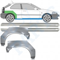 Reparaturblech Schweller + Kotflügel hinten für Honda Civic EJ EK 1995-2001 / Links+Rechts / Satz 10664