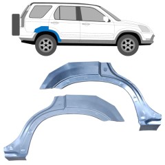 Reparaturblech Kotflügel hinten für Honda CR-V 2001-2006 / Links+Rechts / Satz 9658