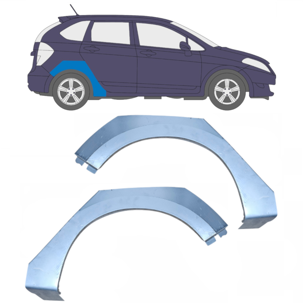 Reparaturblech Kotflügel Hinten Für Honda Fr-V 2005-2009 / Links+Rechts / Satz 9226