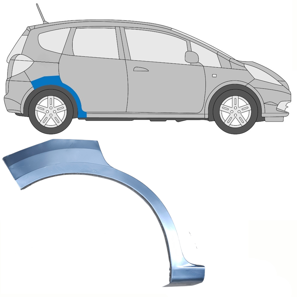 Reparaturblech Kotflügel Hinten Für Honda Jazz 2008-2015 / Rechts 8478