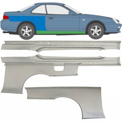 Voll schweller + hinten Kotflügel Reparaturblech für Honda Prelude 1996-2001 / Links+Rechts / Satz 9533