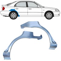 Reparaturblech Kotflügel hinten für Hyundai Accent 2000-2006 / Links+Rechts / Satz 9881