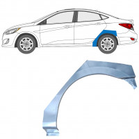 Reparaturblech Kotflügel hinten für Hyundai Accent 2010- / Links 12803